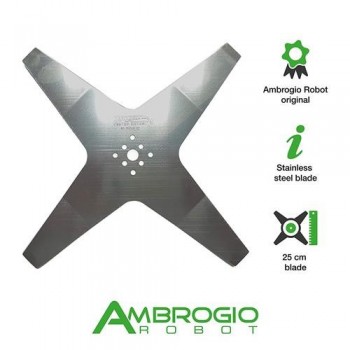Hoja AMBROGIO original 4 puntas D.250mm (050029) Cuchillas de repuesto para robots