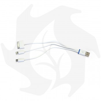 Carica device a tre uscite (Micro-USB, Apple 30 Pin, Apple Lightning 8 Pin) Avviatori Semi-Professionali