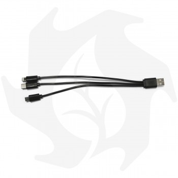 Carica device a tre uscite (Micro-USB, USB-C, Apple Lightning 8 Pin) Avviatori Semi-Professionali