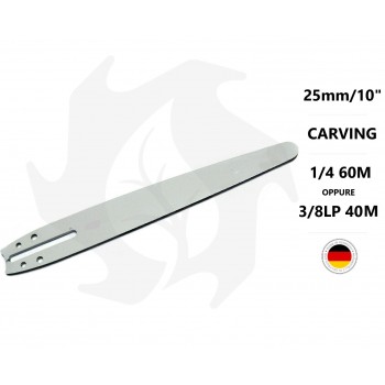 CARVING BAR 25 CM WITH STELLITE COVERING Chainsaw bar
