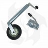 Servo-Deichsel-Heberad für Anhänger-Trolley-Aufhänger 48mm Rohr Teleskopischer StÜTzfuss