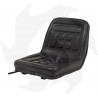 Padded seat with guides for tractors, lawn mowers, forklifts and operating machines Complete seat
