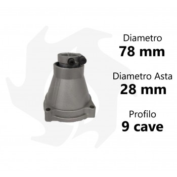 Kit campana completo per decespugliatore con frizione da 78 mm 28 mm 9 cave Kit Campana Frizione