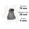 Kit campana completo para desbrozadora con embrague 78mm 28mm 9 ranuras Kit de campana de embrague