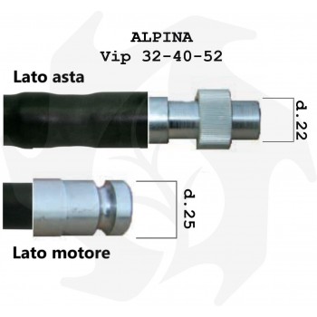 Gaine complète avec tuyau pour débroussailleuse à dos Alpina Vip 32-40-52 Gaine alpine