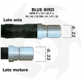 Scheide komplett mit Schlauch für Blue-Bird Rucksack-Freischneider Mantel Blau-Vogel