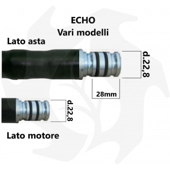 Gaine complète avec tuyau pour débroussailleuse à dos Echo Gaine d' Echo
