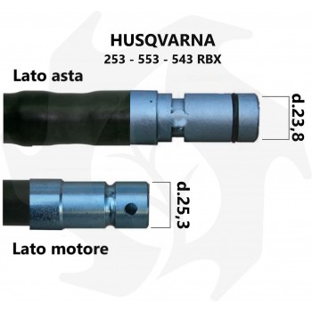 Gaine complète avec tuyau pour débroussailleuses à dos Husqvarna 253 - 553-543 RBX Gaine Husqvarna