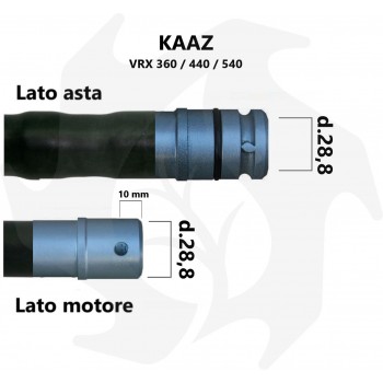 Gaine complète avec tuyau pour débroussailleuse à dos Kaaz VRX 360/440/540 Ideal / Kaaz