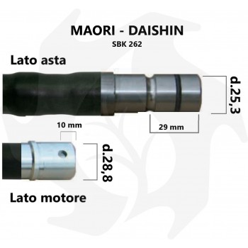 Guaina completa di flessibile per decespugliatore a spalla Maori - Daishin SBK 262 Guaina Maori / Daishin
