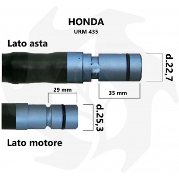 Hülle komplett mit Schlauch für Honda URM 435 Rucksack-Freischneider Mantel Honda