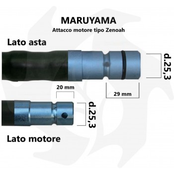 Funda completa con manguera para desbrozadora de mochila Maruyama con conexión motor tipo Zenoah vaina maruyama