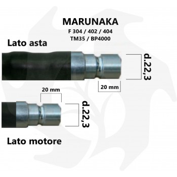 Gaine complète avec tuyau pour débroussailleuse à dos Marunaka F 304/402/404 / TM35 / BP4000 Gaine Marunaka