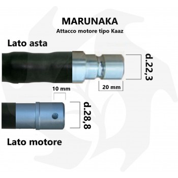 Sheath complete with hose for Marunaka backpack brush cutter with Kaaz type engine connection Marunaka sheath