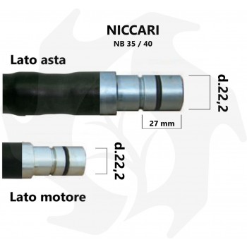 Gaine complète avec tuyau pour débroussailleuse à dos Niccari NB 35/40 Gaine Niccari