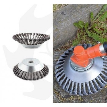 200mm conical brush for brushcutter soil cleaning + universal axle guard Brush cutter head