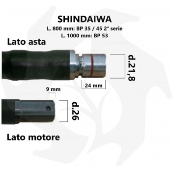 Gaine complète avec tuyau pour Shindaiwa BP 35/45 2ème série - Débroussailleuse à dos BP 53 Gaine Shindaiwa