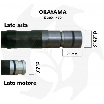 Funda completa con manguera para desbrozadora de mochila Okayama K 300 - 400 vaina de Okayama