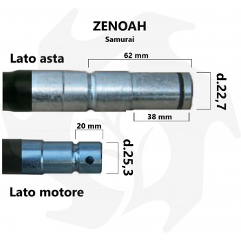 Gaine complète avec tuyau pour débroussailleuse à dos Zenoah Samurai Gaine Zenoah