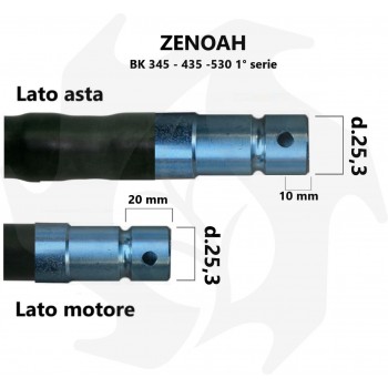 Gaine complète avec tuyau pour débroussailleuse à dos Zenoah BK 345/435/530 1ère série Gaine Zenoah