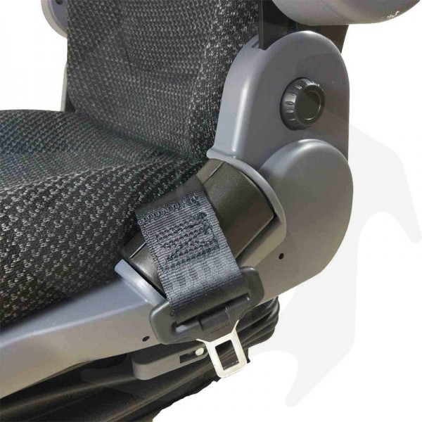 Traktorsitz mit pneumatischer Stofffederung mit Gurten und Sicherhe