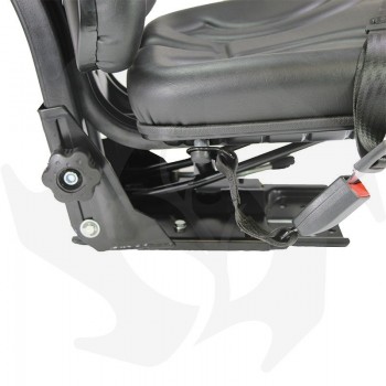 Sedile per trattore con molleggio con base piana + regolazione e cintura di sicurezza Sedile Completo