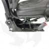 Tractor seat with suspension with flat base + adjustment and seat belt Complete seat