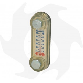 Indicatore di livello con termometro in plastica interasse 76mm filetti M10 Pompe Oleodinamiche e accessori