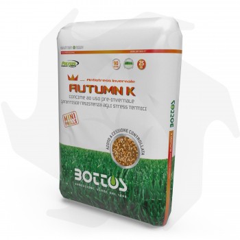 Autumn K 21-0-25 mini Bottos - 25Kg Engrais professionnel anti-stress avec petits granules Engrais pour pelouse