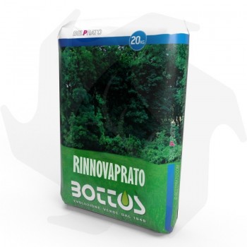 Rinnovaprato Bottos - 20Kg Seeds for reseeding and regeneration of residential gardens and rustic lawns Lawn seeds
