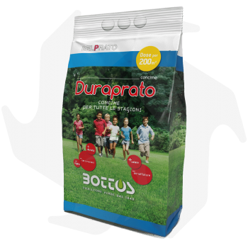 Duraprato Bottos - 5Kg Fertilizante de césped de liberación lenta para todo el año Fertilizantes para césped
