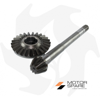 Pinion + sprocket bevel gear pair for Pasquali Z:9/26 Spare parts for walking tractors