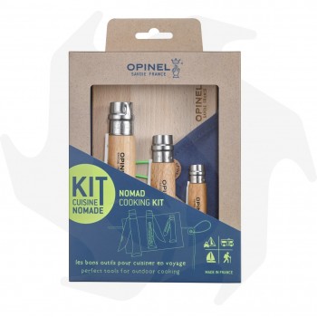 Kit Cocina Opinel, Juego de cuchillos para cocinar, acampar y actividades al aire libre cuchillos opinel