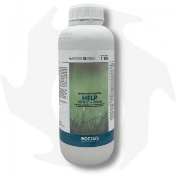 Help Bottos - 1Kg Fertilizante NPK para césped con absorción foliar con Hierro, Cobre, Manganeso y Zinc Fertilizantes para cé...