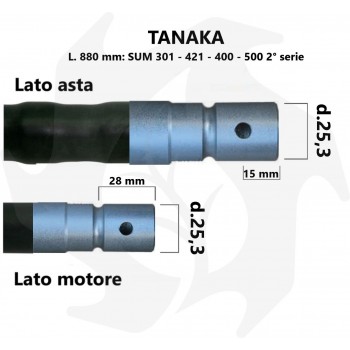 Guaina completa di flessibile per decespugliatore a spalla Tanaka SUM 301 /421 / 400 / 500 2° serie - SUM 400 / 500 1° serie ...