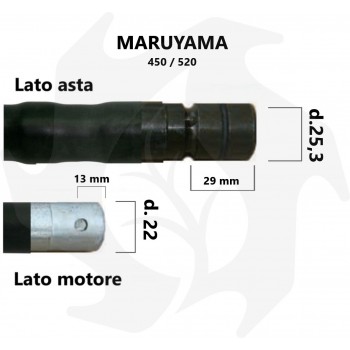 Gaine complète avec tuyau pour débroussailleuse à dos Maruyama 450/520 Gaine Maruyama