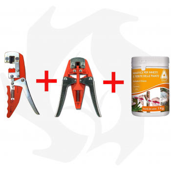 4T Manual Grafting Machine Kit + Complementary Grafting Machine + Putty For Grafting 0.5 Kg Grafters