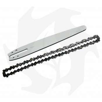 Carving bar 25 cm + Chain 42 links 3/8 pitch 91S thickness 1.3 Chainsaw bar