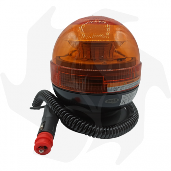 12-24V LED rotating beacon with magnetic base. 16 LEDs at 3W, IP66 Beacons and supports
