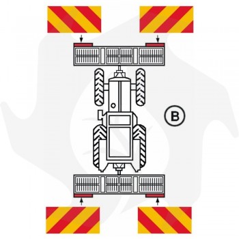 Kit 2 Tafeln für landwirtschaftliche Fahrzeuge Signalisierung Traktor-Zubehör