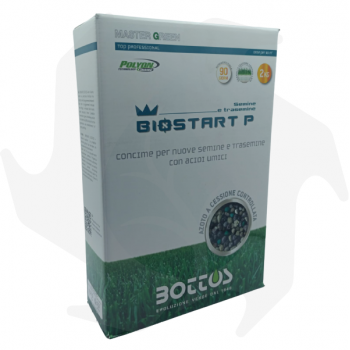 Biostart P Bottos -2Kg Fertilizer for sowing and overseeding with humic acids Lawn fertilizers