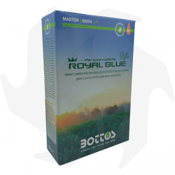 Royal Blue Plus Bottos - 1Kg Professionelles gegerbtes Saatgut für dunkelgrünen Rasen, der resistent gegen Krankheiten und Tr...