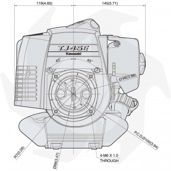 Motore completo di ricambio per decespugliatore Kawasaki TJ45E Motore a Benzina