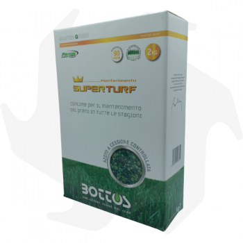 Super turf Bottos -2Kg Fertilizzante primaverile ed autunnale, mantenimento per tutte le stagioni Concimi per prato
