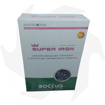 Super Iron Bottos - 2Kg Concime anti muschio e rinverdente per prato Concimi per prato