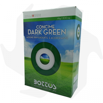 Dark Green Bottos - 4Kg Concime rinverdente per prato con azione antimuschio Concimi per prato