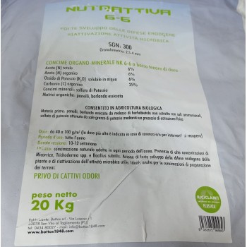 Nutrtiva Bottos - 20 Kg Mineral organic fertilizer for soil with mycorrhizae, trichoderma and bacillus Bioactivated for lawn