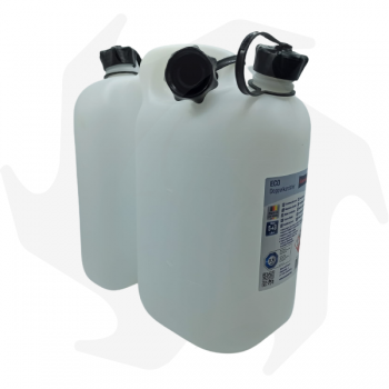 Tanica doppio serbatoio 5L + 3L ideale per olio miscela e catena Tanica carburante