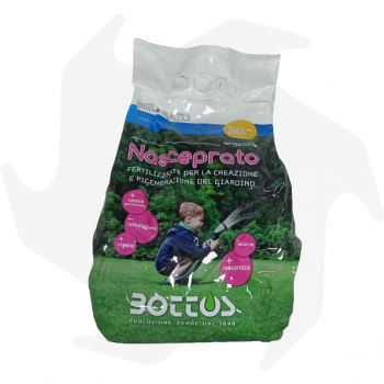 Nasceprato Bottos - 5Kg Fertilizante para la creación y regeneración del césped Fertilizantes para césped