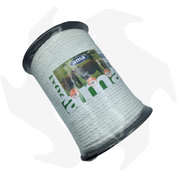 Weißes elektrisches Seil für Zäune, Rolle von 200 Metern, Durchmesser 8 mm Zubehör für die Landwirtschaft